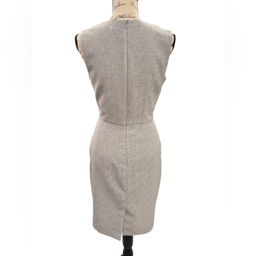 Reiss Thea Sheath Dress Tailored Gray Wool Blend Womens Size 6 - Picture 4 of 15